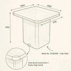 Wooden coffee table dimensions diagram
